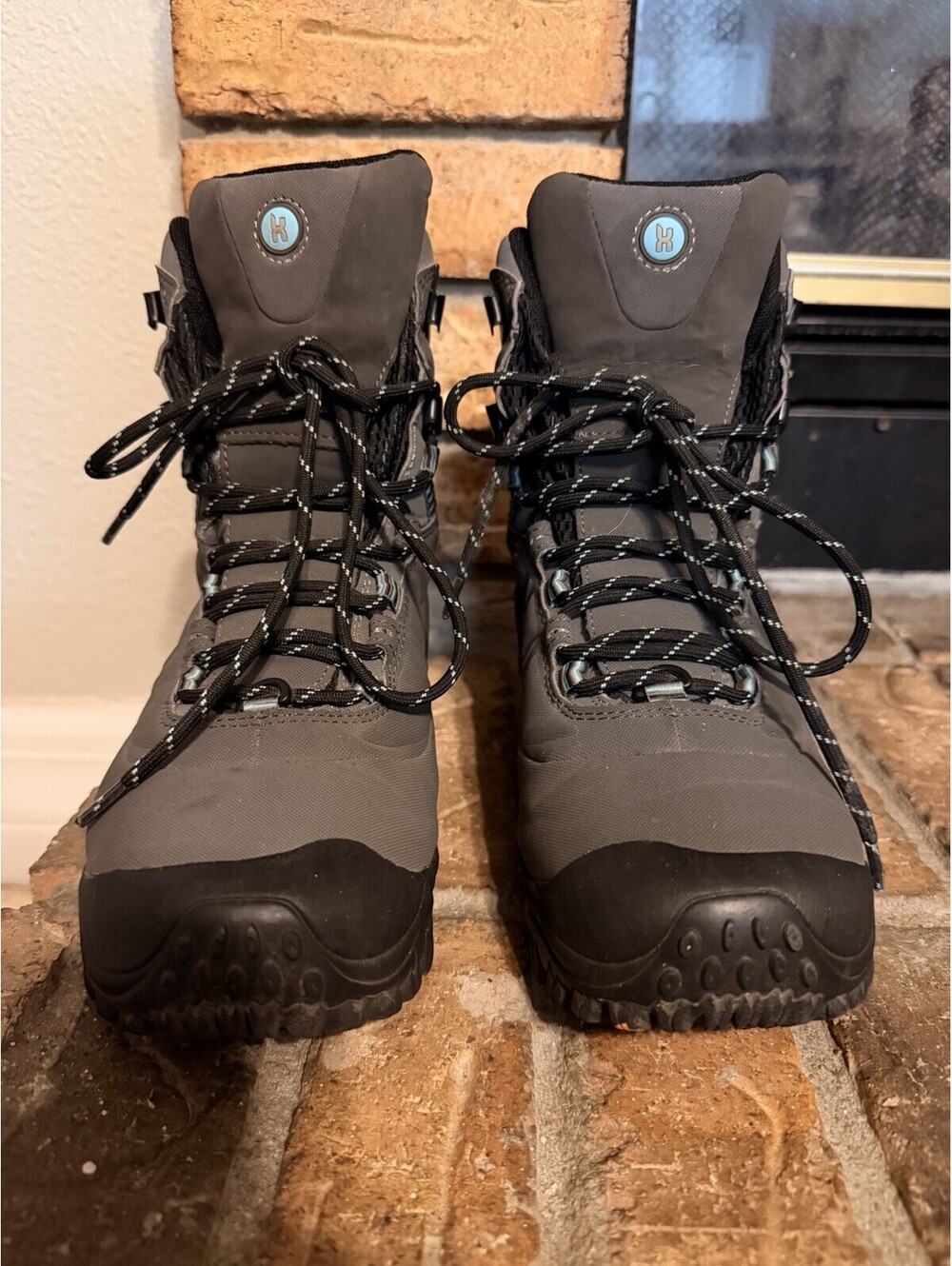 XPETI Women's Thermator Mid High-Top Hiking Boots Size 7.5 D.Gray/Blue